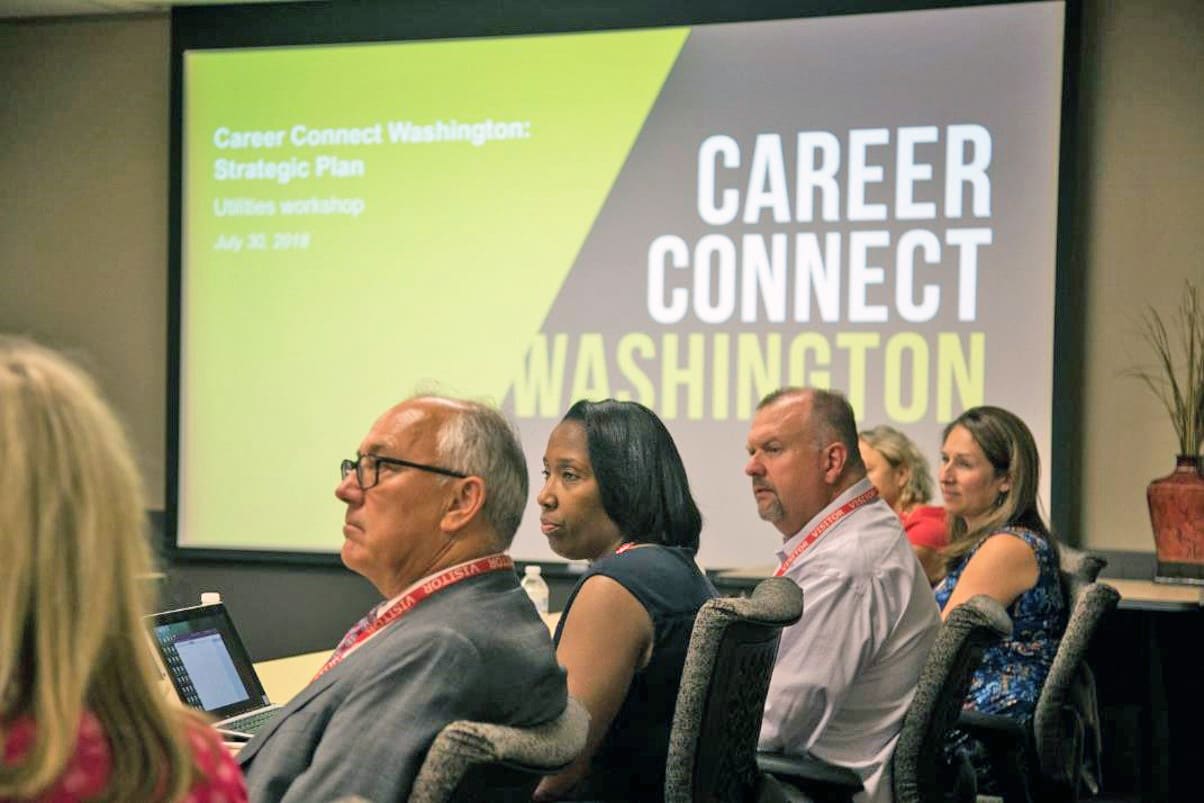 For-Partners-select Career Connect Washington (CCW) is a statewide network of people and organizations who create and promote career connected learning programs for young people to explore, prepare, and launch themselves into college and careers.